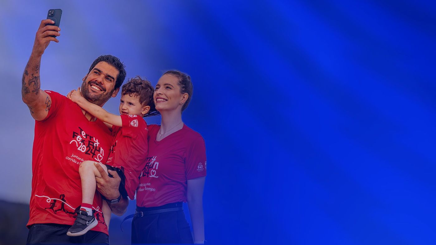Família participando da Terry Fox Run